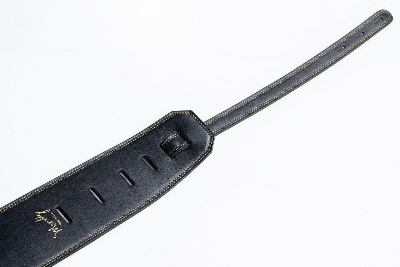 【new】Moody Straps / 4.0 Inch Black/Tobacco Leather Standard Tail 【GIB Yokohama】