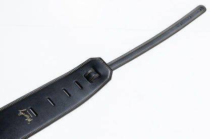 【new】Moody Straps / 4.0 Inch Black/Tobacco Leather Standard Tail 【GIB Yokohama】