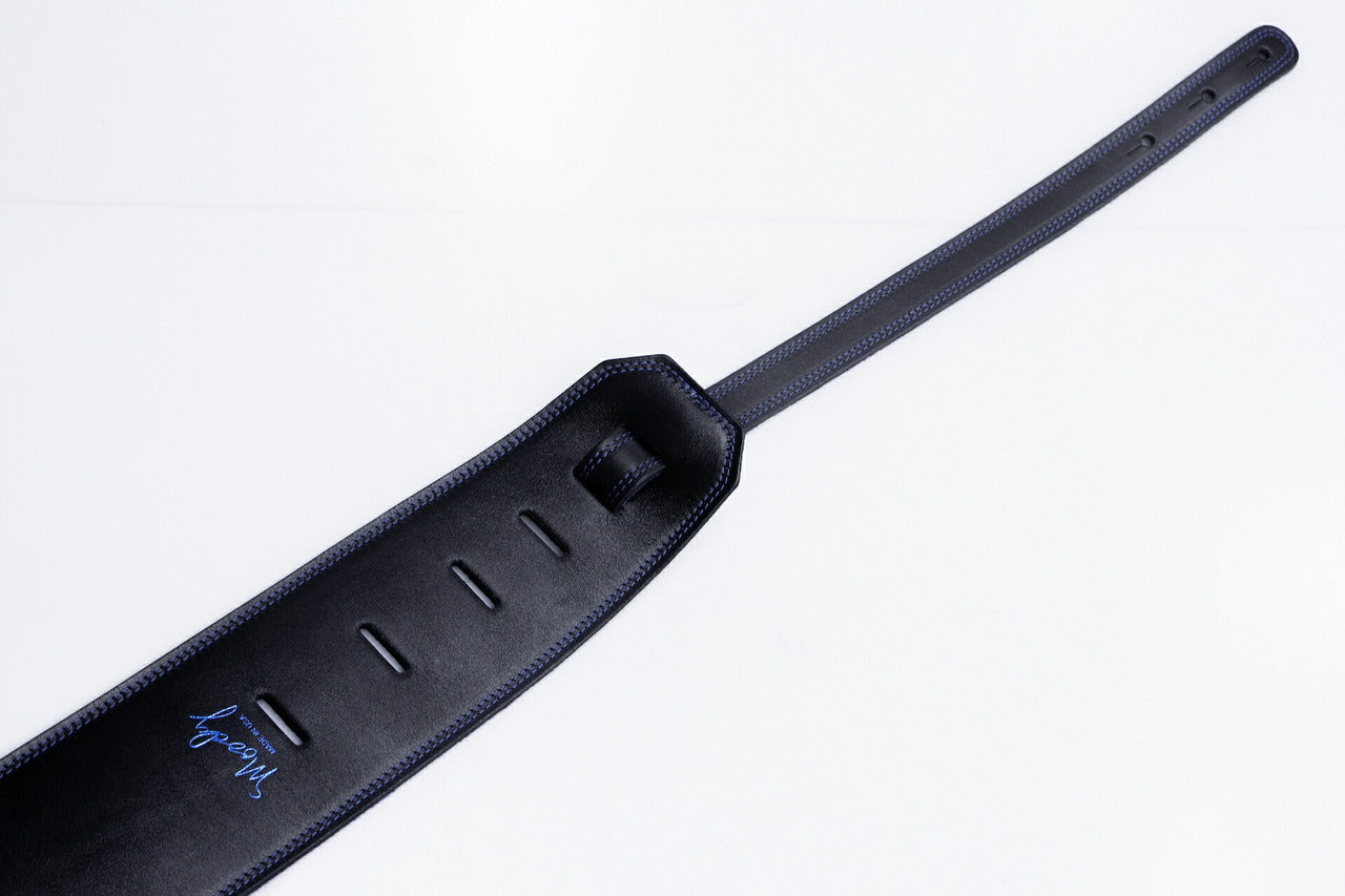 【new】Moody Straps / 4.0 Inch Black/Blue Suede Standard Tail 【GIB Yokohama】