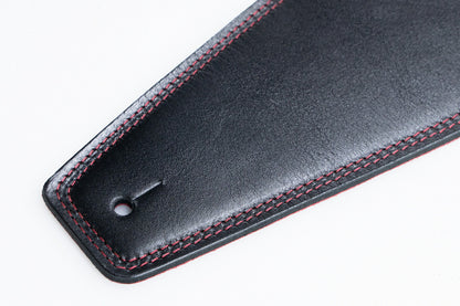 【new】Moody Straps / 4.0 Inch Black/Red Leather Standard Tail 【GIB横浜】