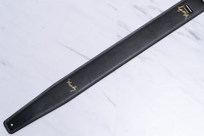 【new】Moody Straps / 2.5 Inch Black/Cream Leather Long Tail【GIB Yokohama】