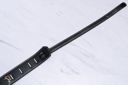 【new】Moody Straps / 2.5 Inch Black/Cream Leather Long Tail【GIB Yokohama】