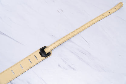 【new】Moody Straps / 2.5 Inch Black/Cream Leather Long Tail【GIB Yokohama】