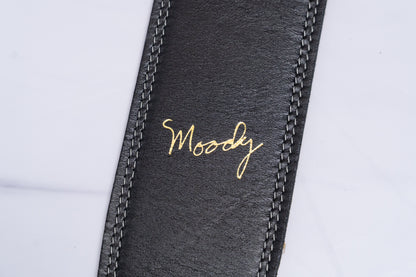 【new】Moody Straps / 2.5 Inch Black/Cream Leather Long Tail【GIB Yokohama】