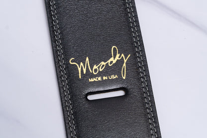 【new】Moody Straps / 2.5 Inch Black/Cream Leather Long Tail【GIB Yokohama】
