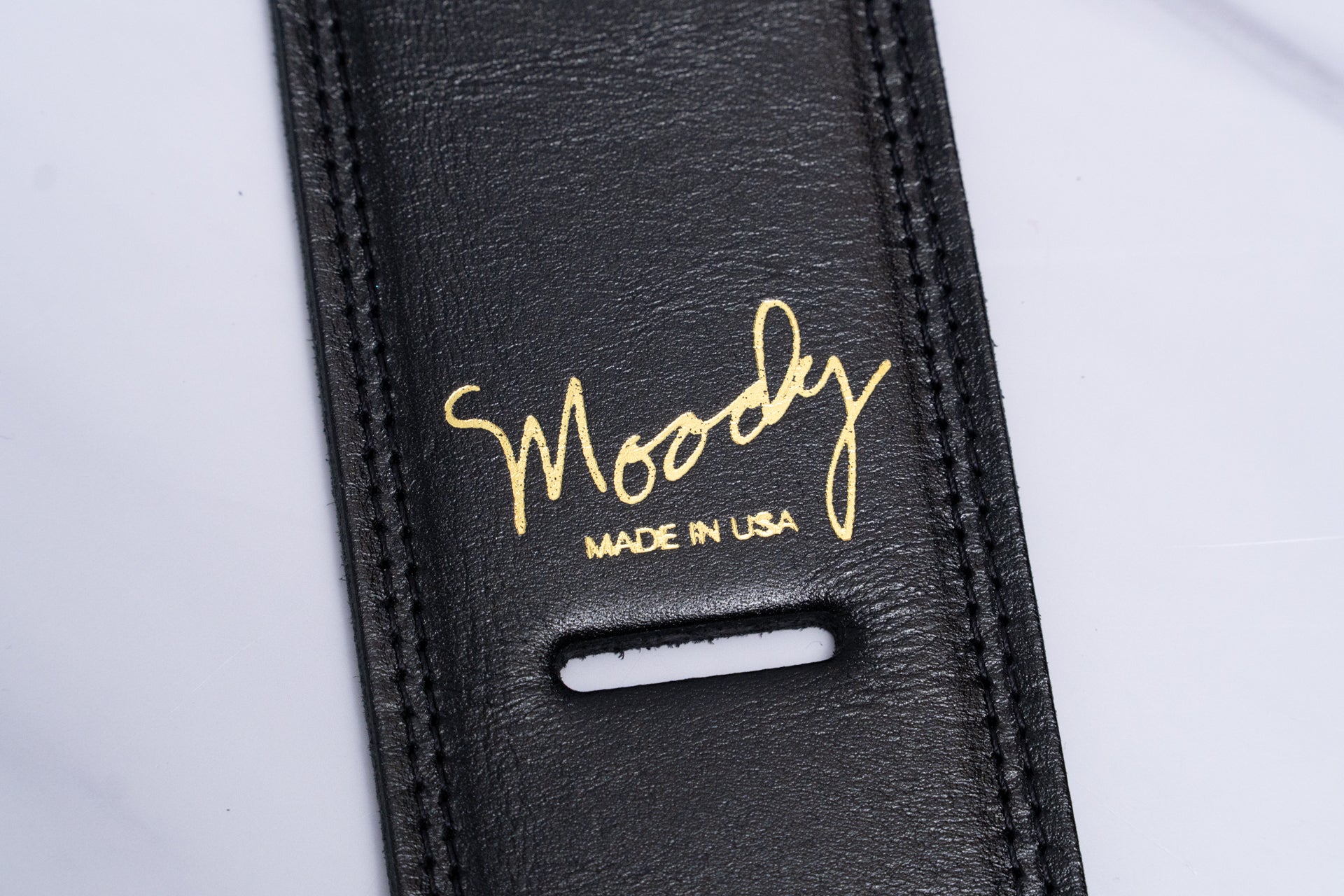 new】Moody Straps / 2.5 Inch Black / Black Leather Long Tail【GIB
