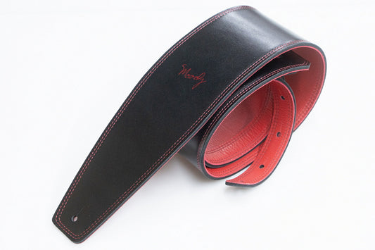 【new】Moody Straps / 4.0 Inch Black/Red Leather Long Tail【GIB Yokohama】