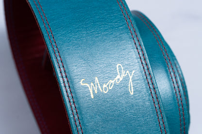 【used】Moody Straps / Leather&Leather2.5"" Standard DISTRESSED SAPPHIRE BLUE / RED【GIB Yokohama】