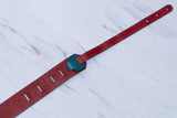 【used】Moody Straps / Leather&Leather2.5"" Standard DISTRESSED SAPPHIRE BLUE / RED【GIB Yokohama】