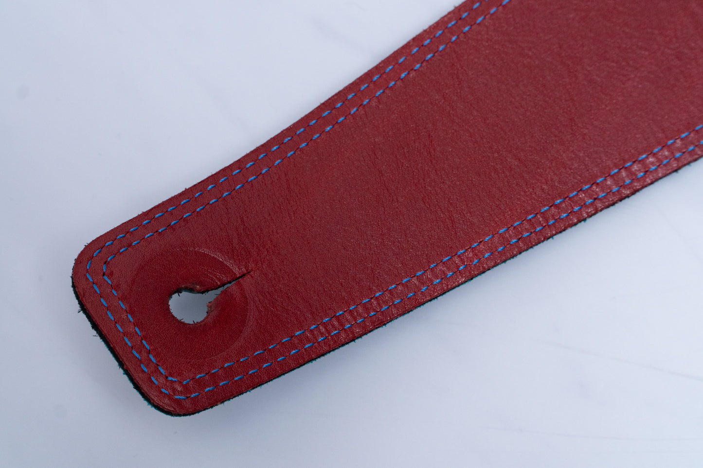 【used】Moody Straps / Leather&Leather2.5"" Standard DISTRESSED SAPPHIRE BLUE / RED【GIB Yokohama】