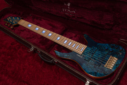 【new】D'mark Guitars / ALPHA 6 Special Reserve Series Blue Pioppo with LEDs 4.360kg #25B0020【GIB Yokohama】
