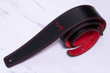 【new】Moody Straps / 2.5 Inch Black/Red Suede Standard Tail【GIB Yokohama】
