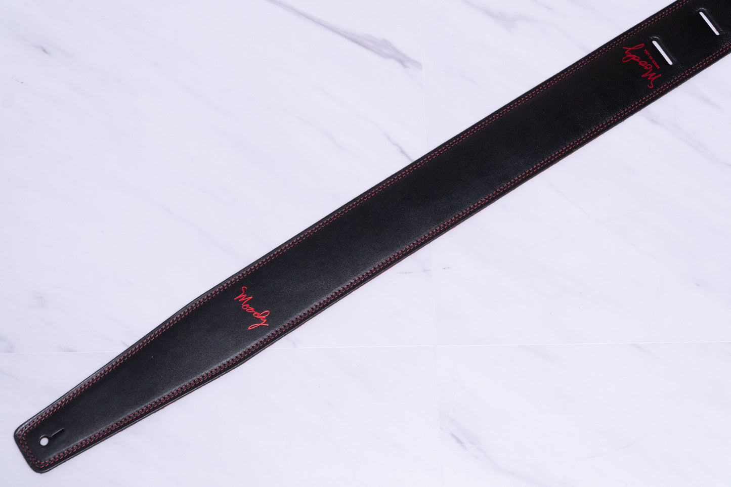 【new】Moody Straps / 2.5 Inch Black/Red Suede Standard Tail【GIB Yokohama】