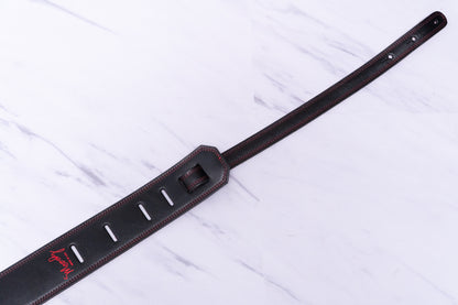 【new】Moody Straps / 2.5 Inch Black/Red Suede Standard Tail【GIB Yokohama】