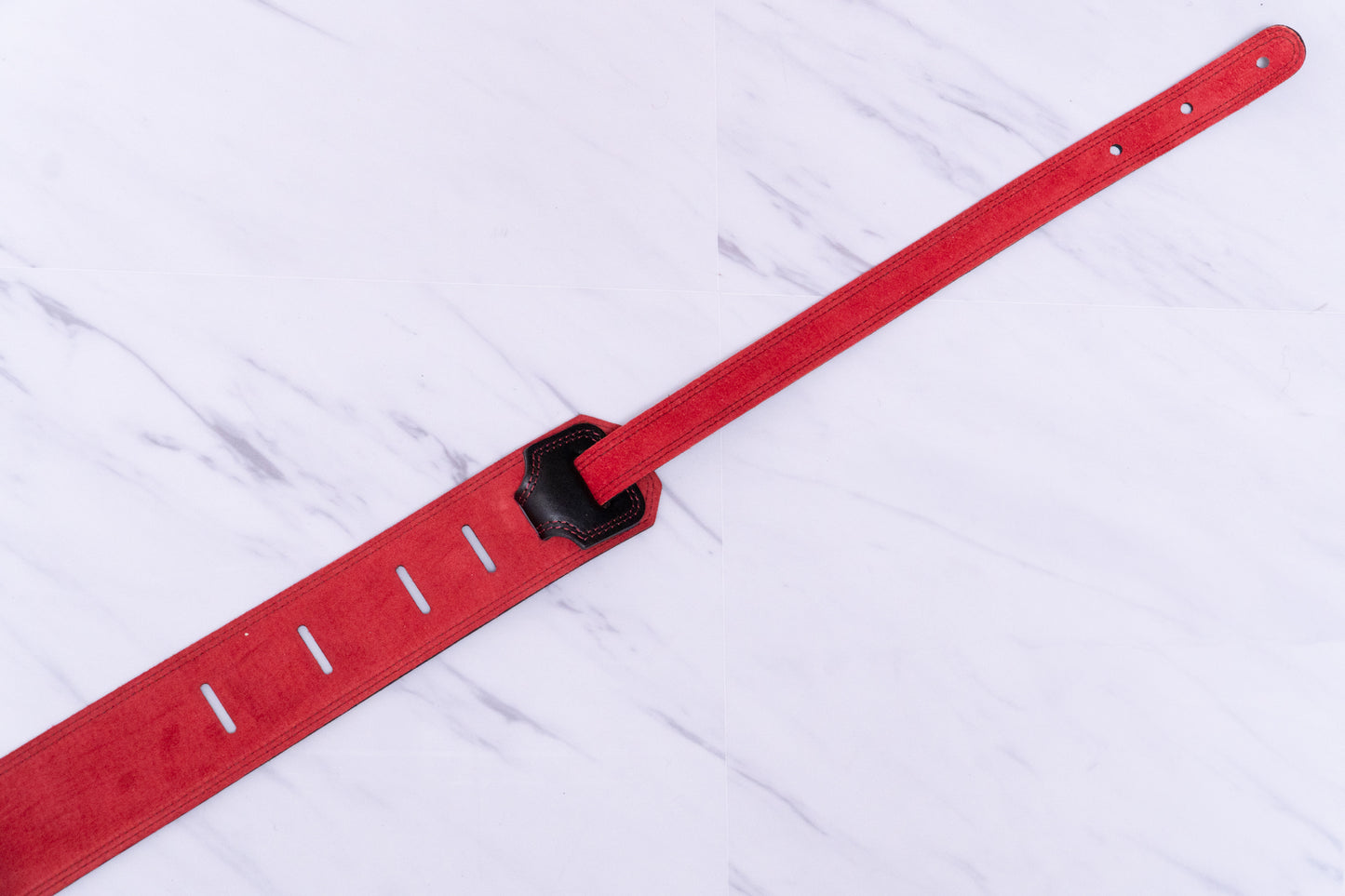 【new】Moody Straps / 2.5 Inch Black/Red Suede Standard Tail【GIB Yokohama】