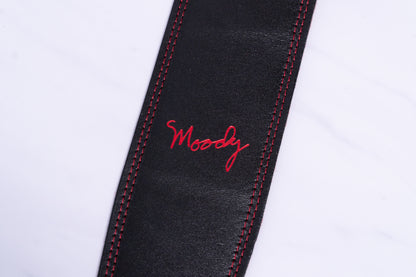 【new】Moody Straps / 2.5 Inch Black/Red Suede Standard Tail【GIB Yokohama】