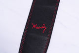 【new】Moody Straps / 2.5 Inch Black/Red Suede Standard Tail【GIB Yokohama】