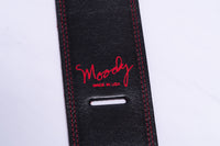 【new】Moody Straps / 2.5 Inch Black/Red Suede Standard Tail【GIB Yokohama】