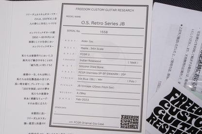 【used】Freedom Custom Guitar Research / O.S. Retro Series JB IBL 2023 4.230kg #1558【Consignment】【GIB Yokohama】