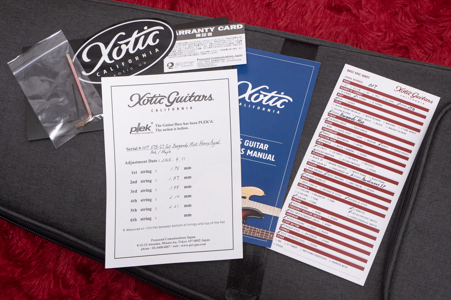 【new】Xotic / XTB-1T 5st Burguandy Mist Heavy Aged/Ash/M 4.460kg #007【GIB Yokohama】