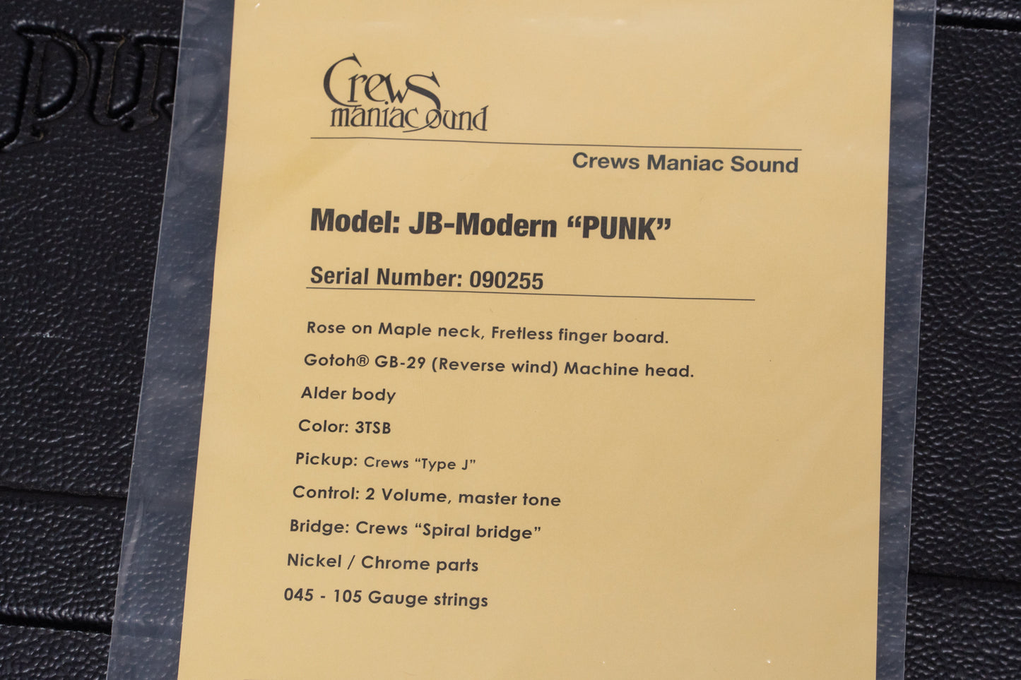 【used】Crews Maniac Sound / JB-Modern "PUNK" 3TSB  4.190kg #090255【GIB Yokohama】