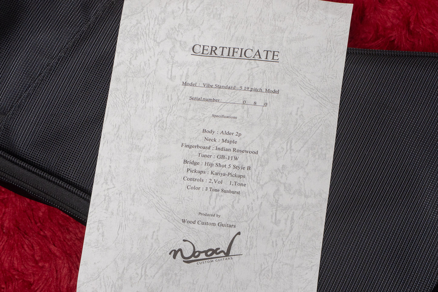 【used】Wood Custom Guitars / Vibe Standard-5 19pitch Model 3TS 4.350kg #080【GIB Yokohama】