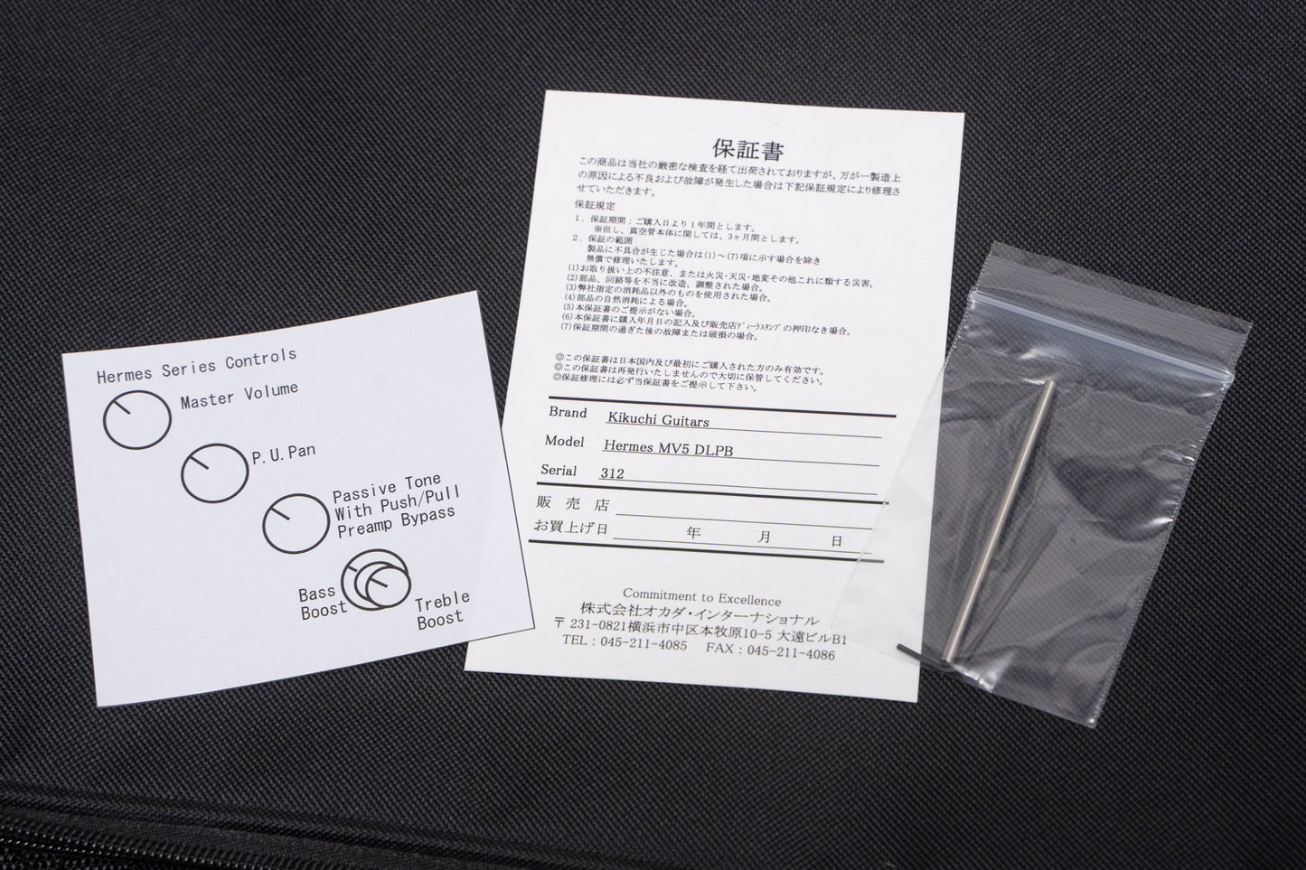 【new】Kikuchi Guitars / Hermes MV5 DLPB 3.91kg #312【GIB Seoul】