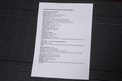 【new】Alusonic / J-Special Deluxe 4 Custom Shop Private Stock Nat/Blue 3.59kg #0425513【GIB Yokohama】