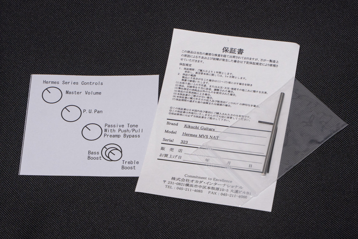 【new】Kikuchi Guitars / Hermes MV5 NAT 3.940kg #323【GIB Yokohama】