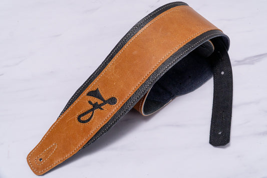 【new】LK STRAPS / F-Bass Brown Strap #3-2 3.3inch【GIB Yokohama】