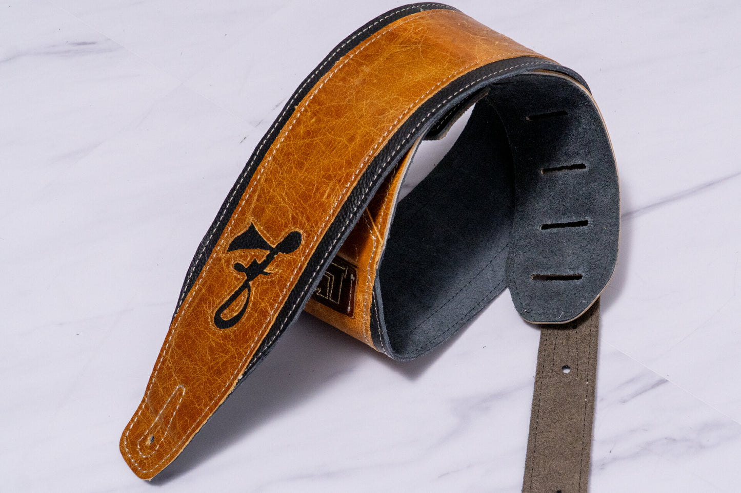 【new】LK STRAPS / F-Bass Brown Strap #5-2 3.3inch【GIB Yokohama】