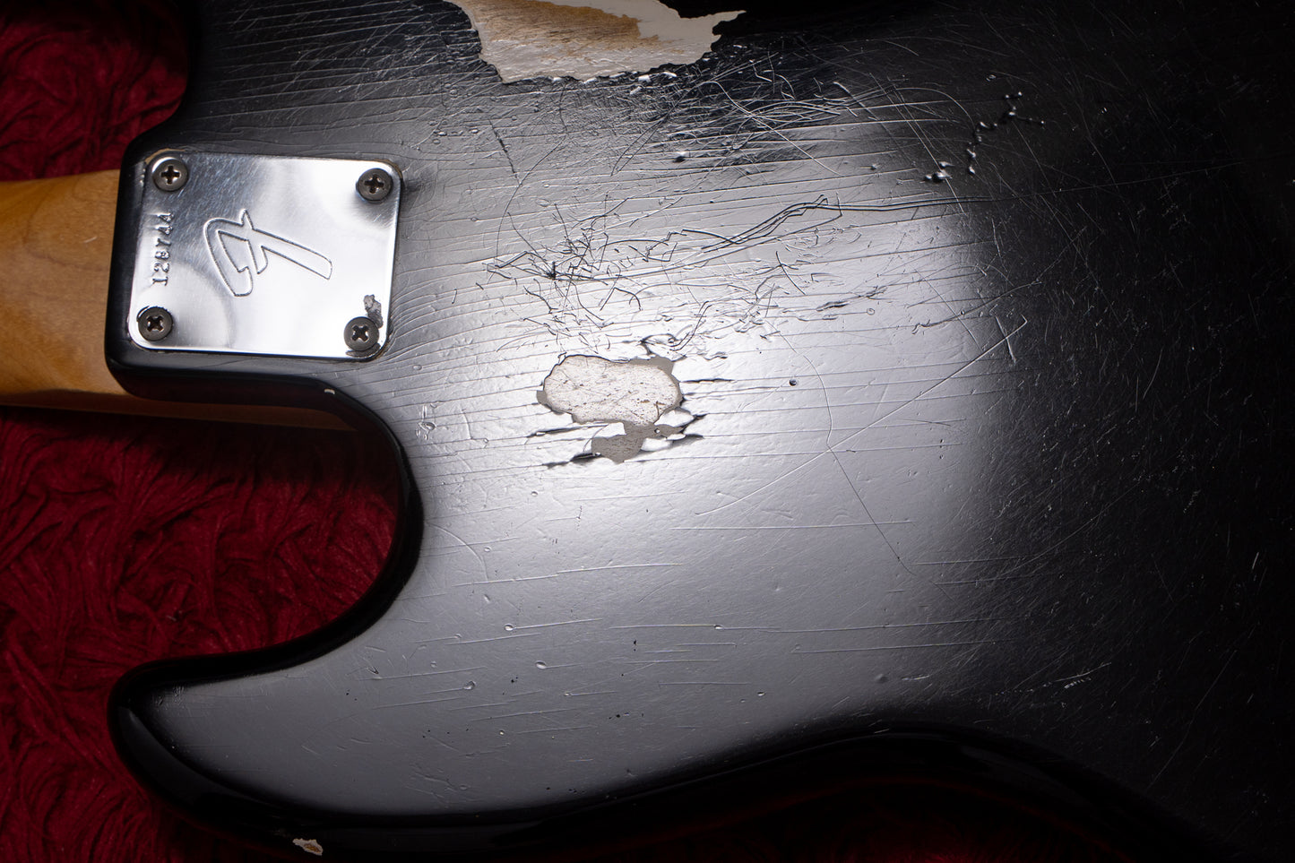 【used】Fender / Jazz Bass 62~63Body 66Neck Fender Factory Refinish Black 3.915kg #128744【Consignment 】【GIB Yokohama】