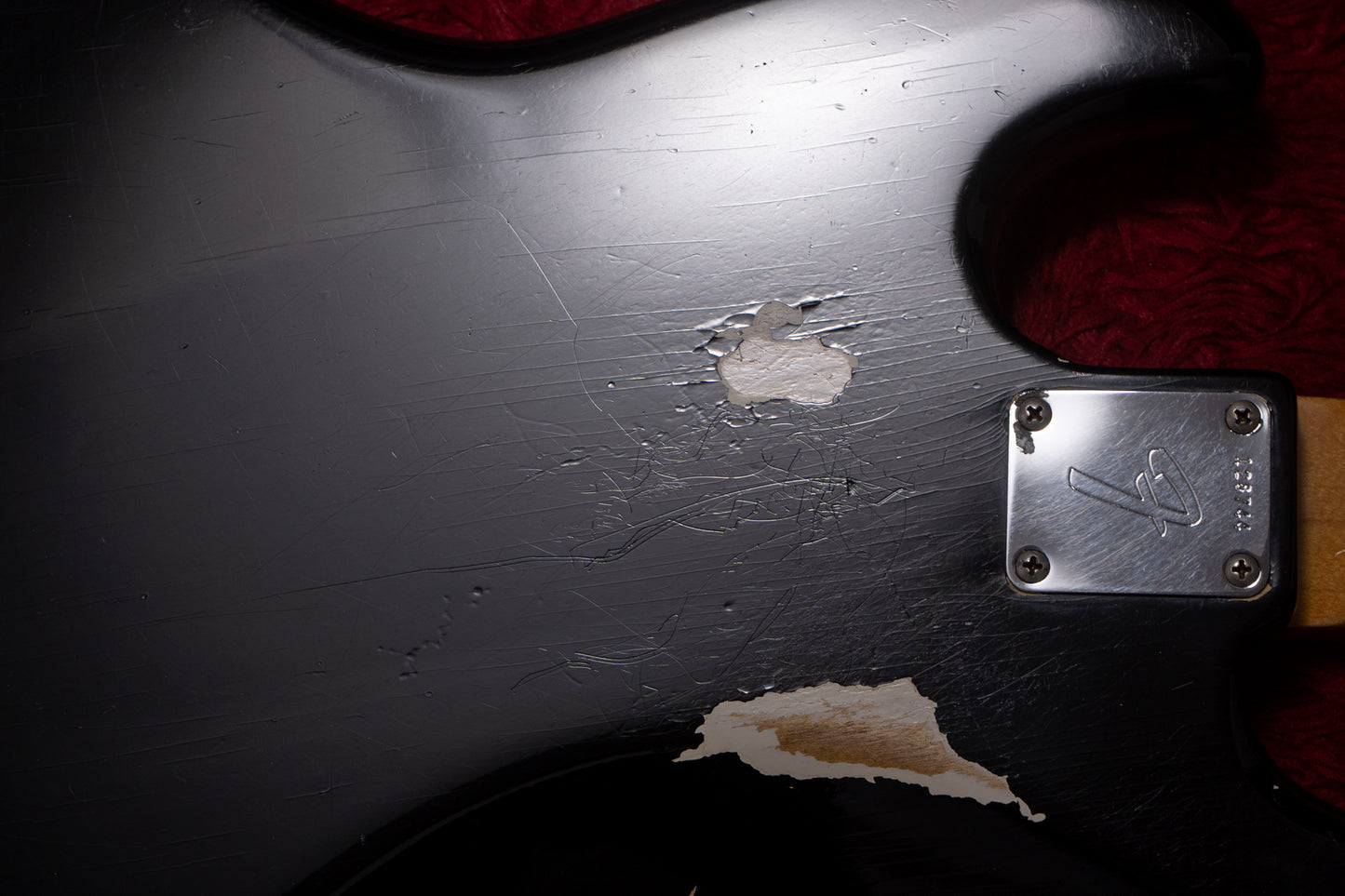 【used】Fender / Jazz Bass 62~63Body 66Neck Fender Factory Refinish Black 3.915kg #128744【Consignment 】【GIB Yokohama】