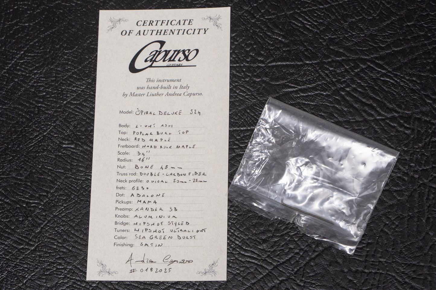【new】Capurso Guitars / Spiral Deluxe 5st Burl Top Sea Green Burst 3.795kg 【GIB Yokohama】