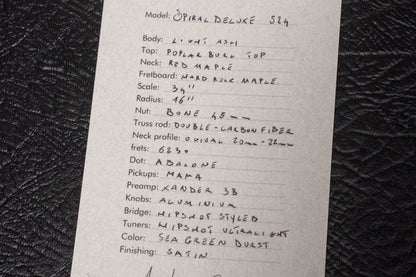 【new】Capurso Guitars / Spiral Deluxe 5st Burl Top Sea Green Burst 3.795kg 【GIB Yokohama】