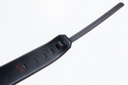 【new】Moody Straps / 4.0 Inch Black/Red Leather Standard Tail 【GIB横浜】