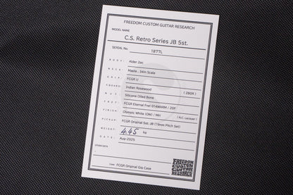 【new】Freedom Custom Guitar Research / C.S.R.S JB 5st OW 4.465kg #1877L【GIB Seoul】