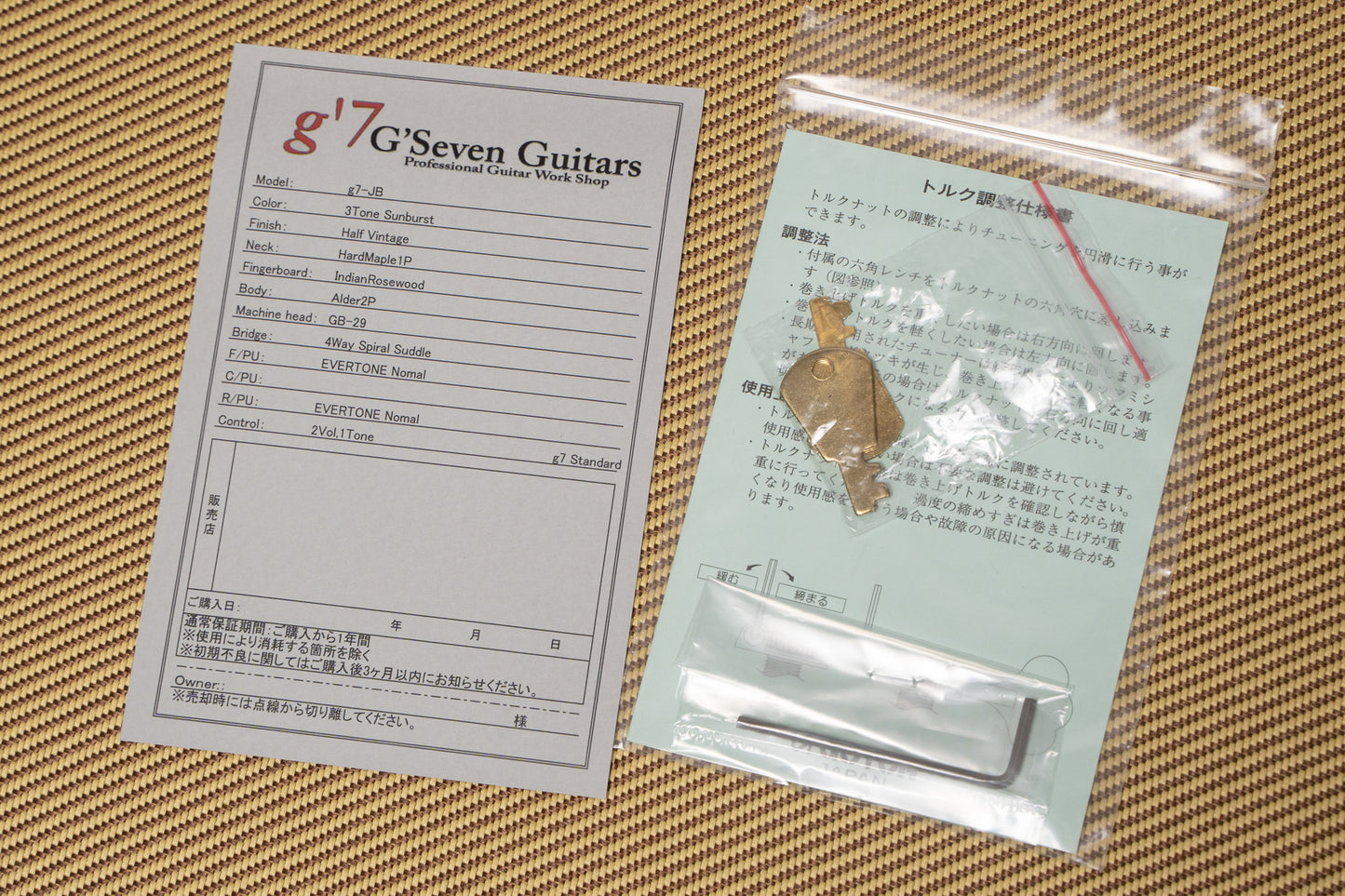 【new】 g7 special / g7-JB/R 3TS HV with EVERTONE PICKUP 4.115kg #tk200505vr8【GIB Yokohama】