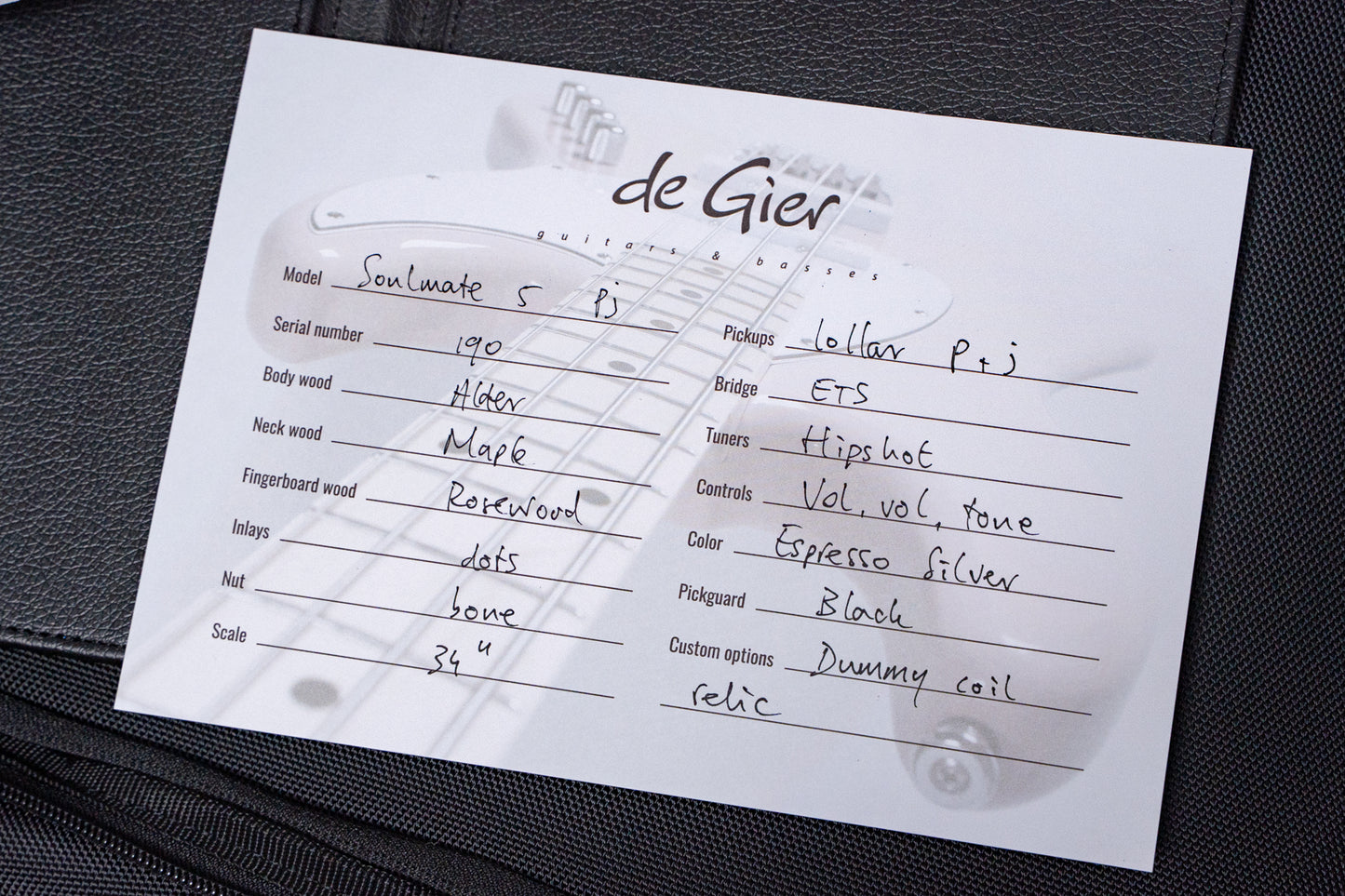 【new】De Gier / Soulmate 5 PJ Espresso Silver 4.115kg #190【GIB Yokohama】