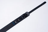 【used】Moody Straps / 2.5 Inch Black/Sky Blue Leather Standard Tail【GIB Yokohama】