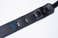 【used】Moody Straps / 2.5 Inch Black/Sky Blue Leather Standard Tail【GIB Yokohama】