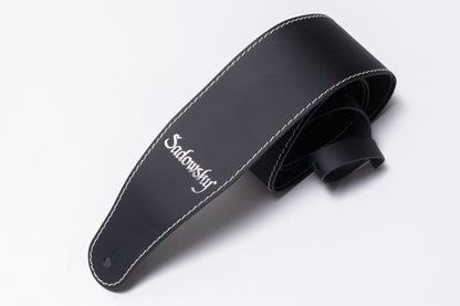 【new】Sadowsky / MetroLine Genuine Leather Bass Strap Black (Silver Embossing)【GIB Yokohama】