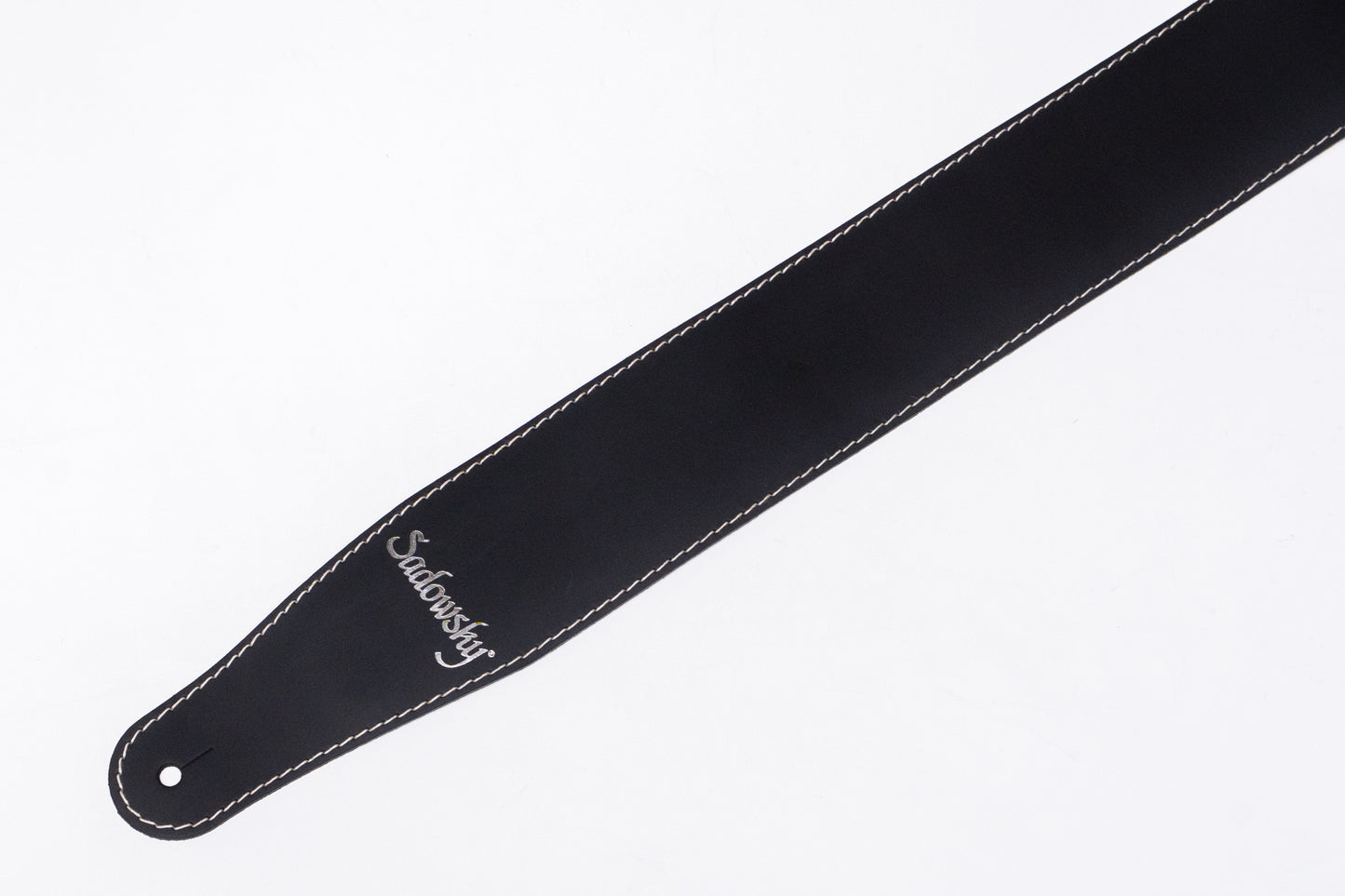 【new】Sadowsky / MetroLine Genuine Leather Bass Strap Black (Silver Embossing)【GIB Yokohama】