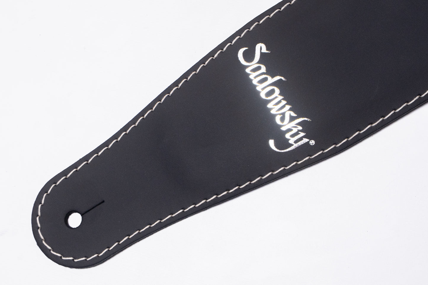 【new】Sadowsky / MetroLine Genuine Leather Bass Strap Black (Silver Embossing)【GIB Yokohama】