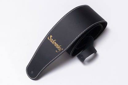 【new】Sadowsky / MetroLine Genuine Leather Bass Strap Black (Gold Embossing)【GIB Yokohama】