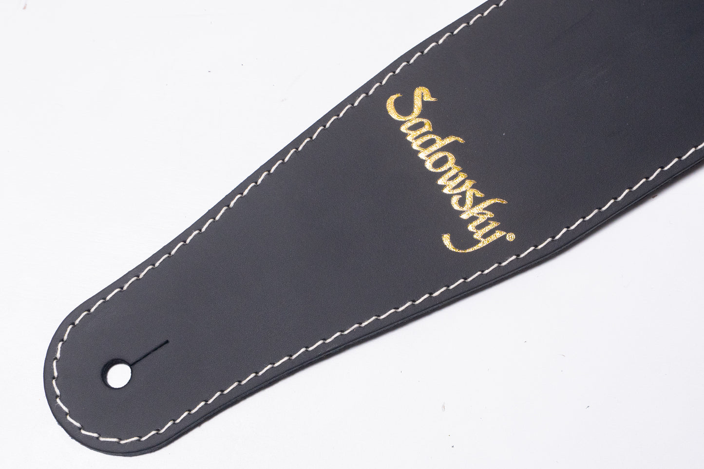 【new】Sadowsky / MetroLine Genuine Leather Bass Strap Black (Gold Embossing)【GIB Yokohama】