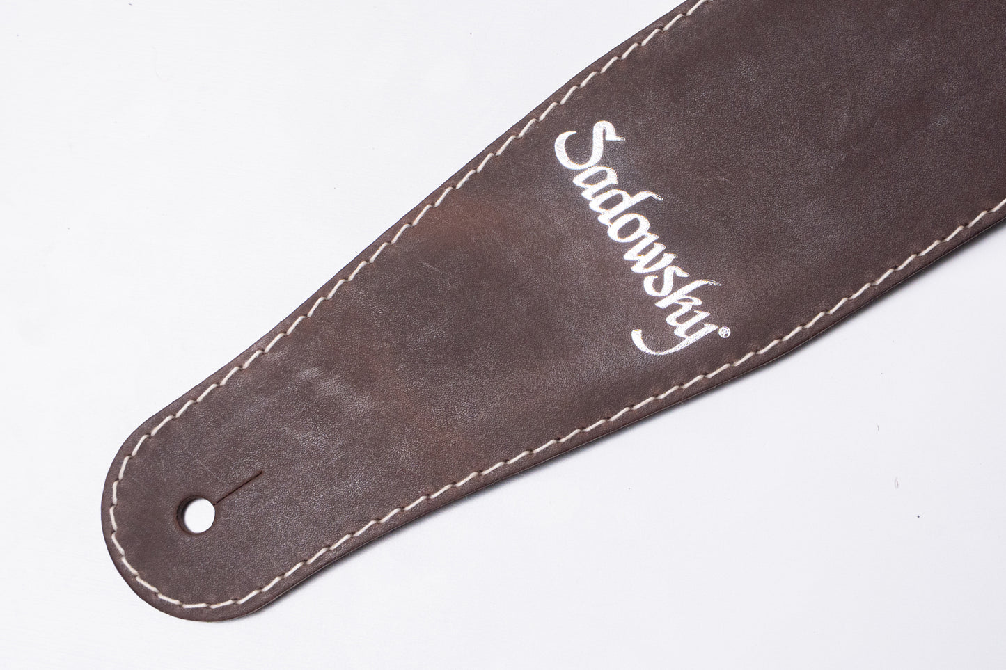 【new】Sadowsky / MetroLine Genuine Leather Bass Strap Brown (Silver Embossing)【GIB Yokohama】