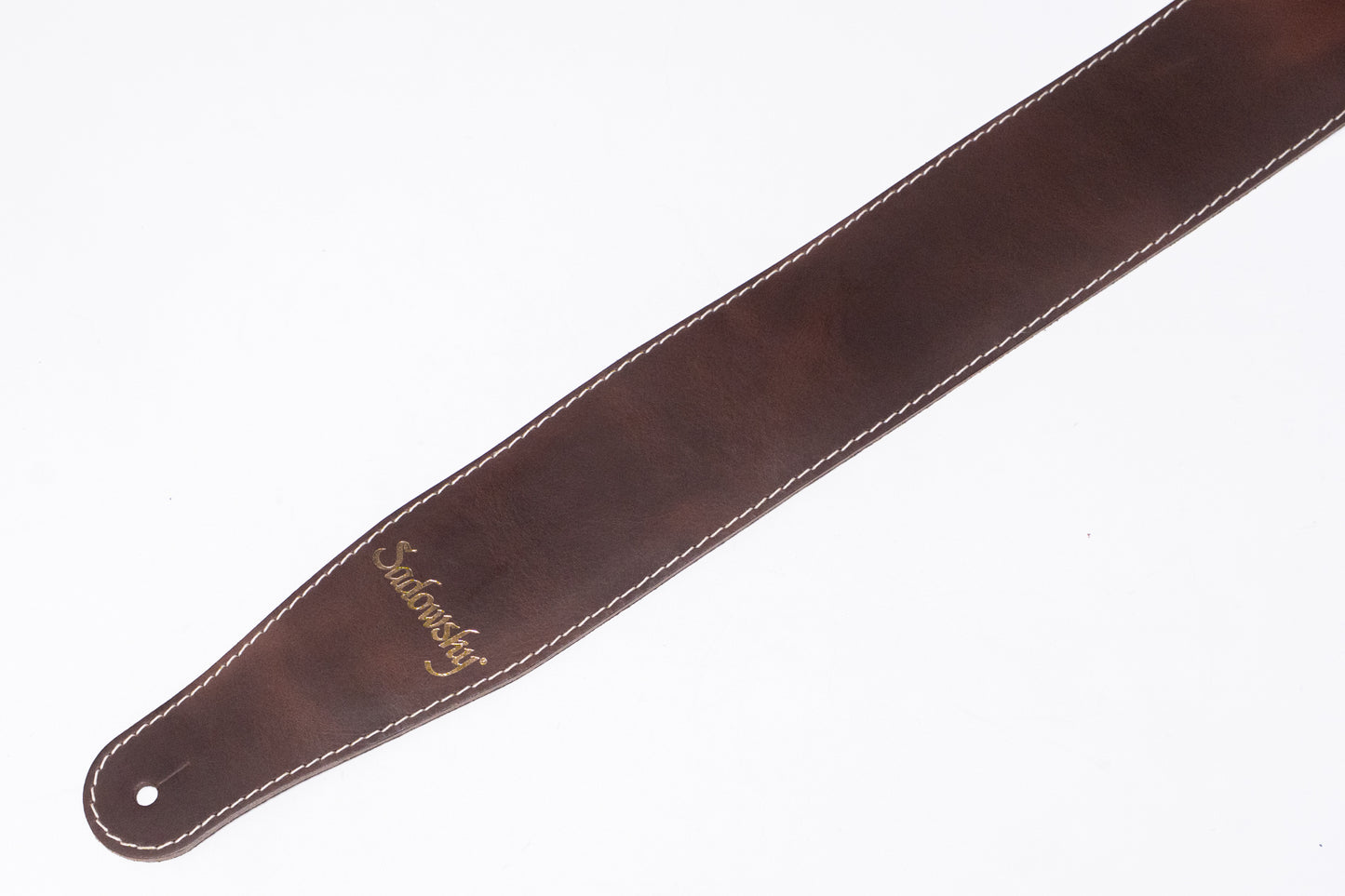 【new】Sadowsky / MetroLine Genuine Leather Bass Strap Brown (Gold Embossing)【GIB横浜】
