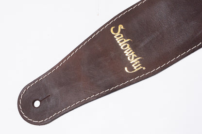 【new】Sadowsky / MetroLine Genuine Leather Bass Strap Brown (Gold Embossing)【GIB横浜】