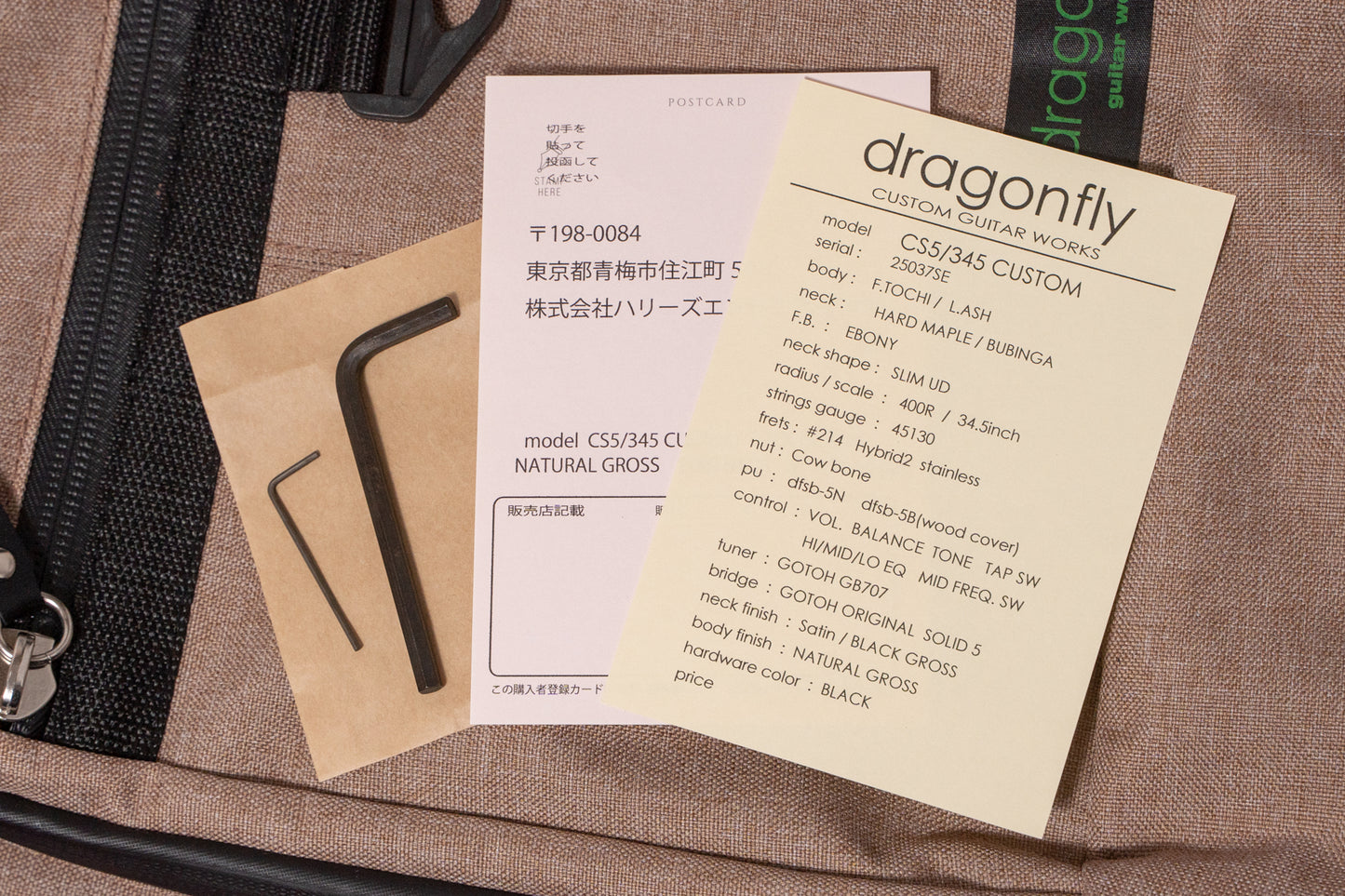 【new】dragonfly / CS5/345 CUSTOM F.TOCHI / L.ASH NATURAL GROSS Custom Slim Neck 4.040kg #25037SE【GIB Yokohama】